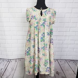 CIRCUS & CO. 100% Silk Tiered Vintage Dress